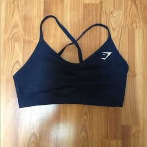 Gymshark Ruched Navy Training Sports Bra size L